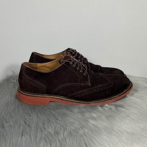 Cole Haan Men Franklin Wingtip Oxford Brown Shoes - Picture 2 of 7